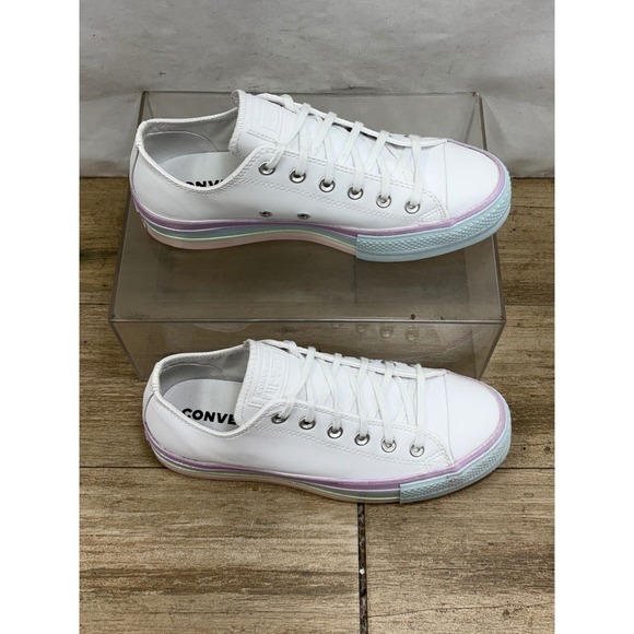 Converse Chuck Taylor All Star Lift Platform Rainbow Stripe Low Top Women's 9 - Picture 10 of 10